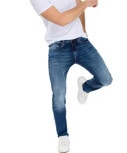 Cross Herren Jeans Tapered Jimi aus Sweat Denim
