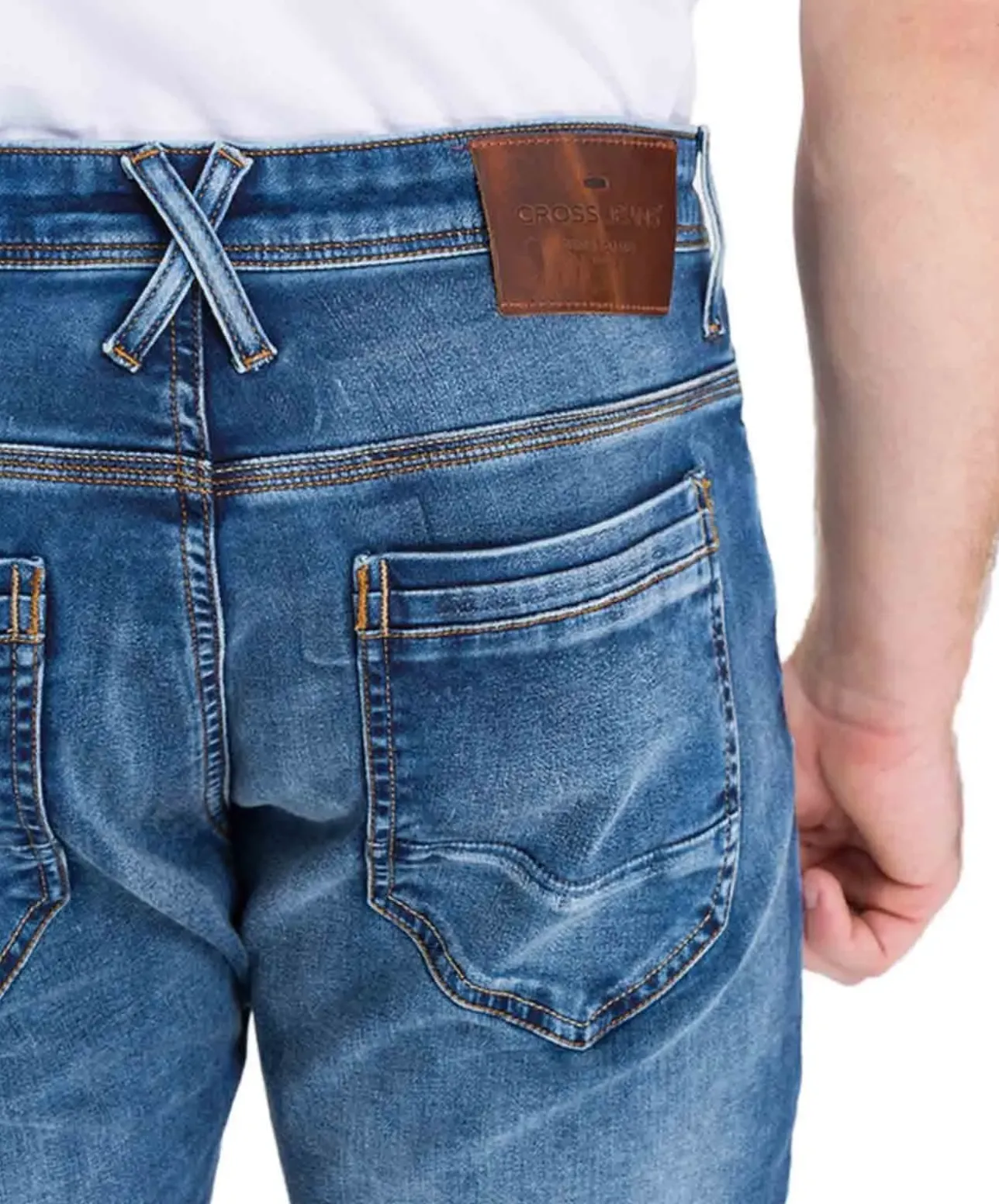 Cross Herren Jeans Tapered Jimi aus Sweat Denim