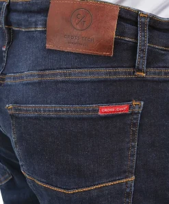 Cross Herren-Jeans Slim Fit Damien in dunklem Dark Blue