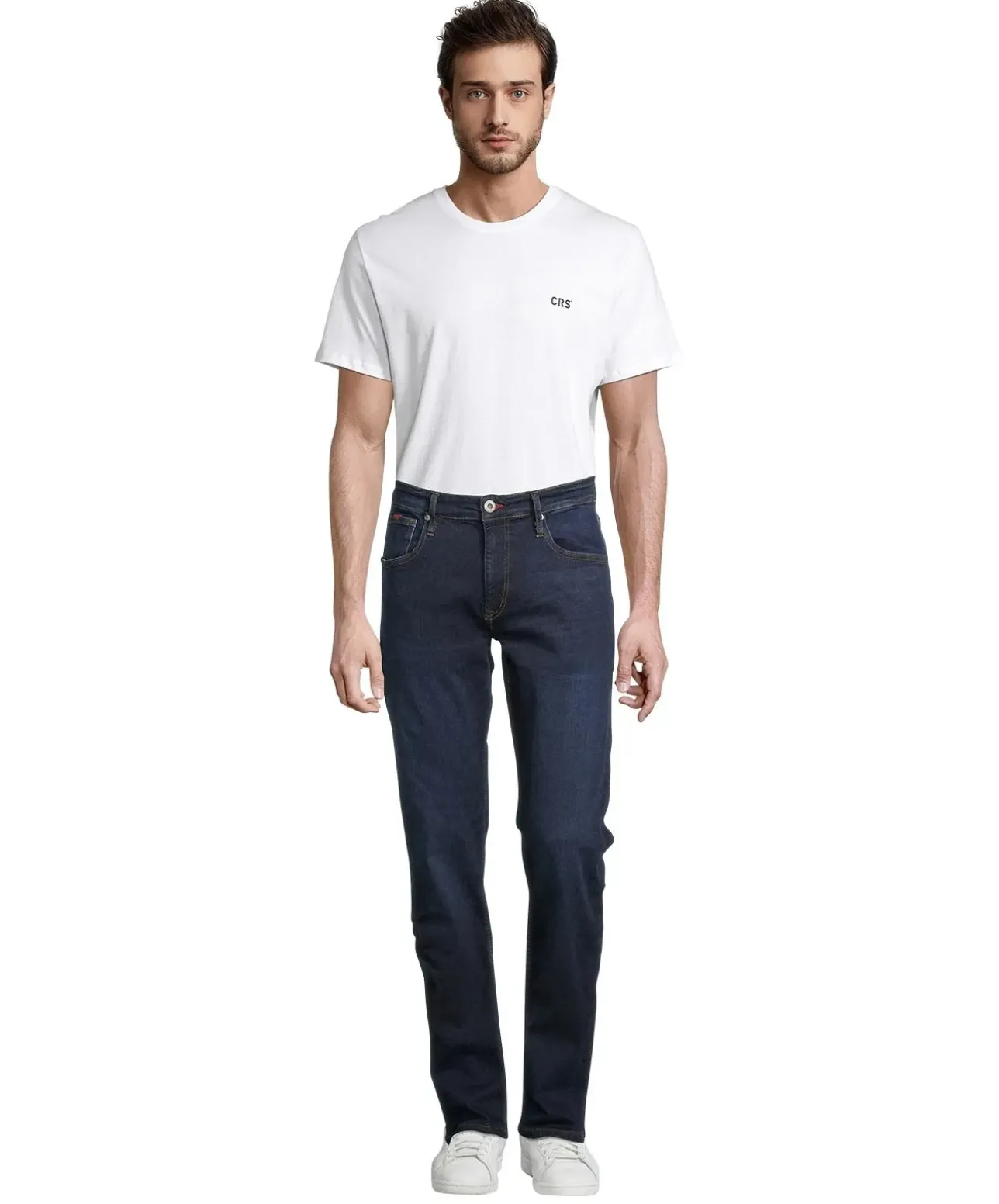 Cross Herren-Jeans Slim Fit Damien in dunklem Dark Blue