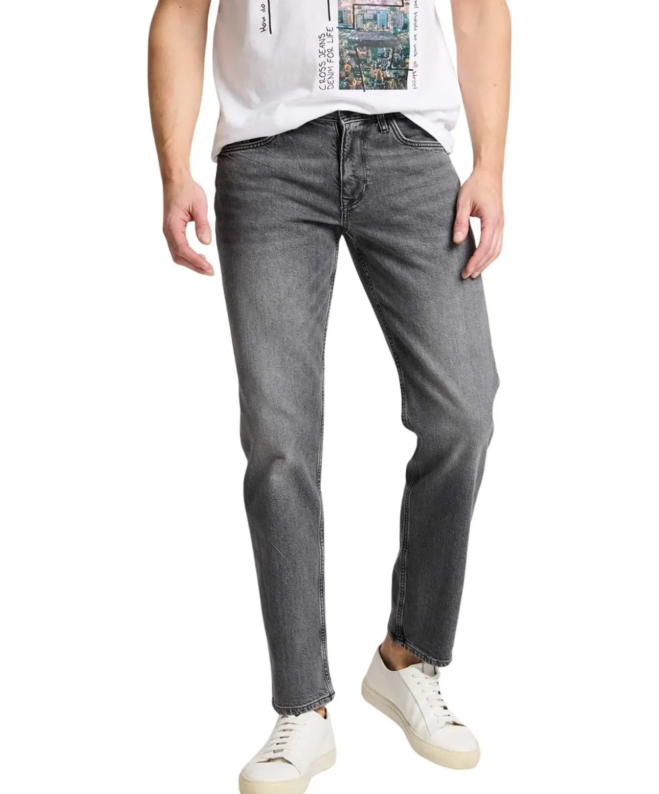 Cross Jeans Antonio in anthrazitgrauer Waschung