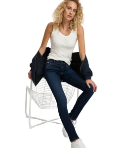 Cross Jeans Anya in Dunkelblau mit hohem Bund