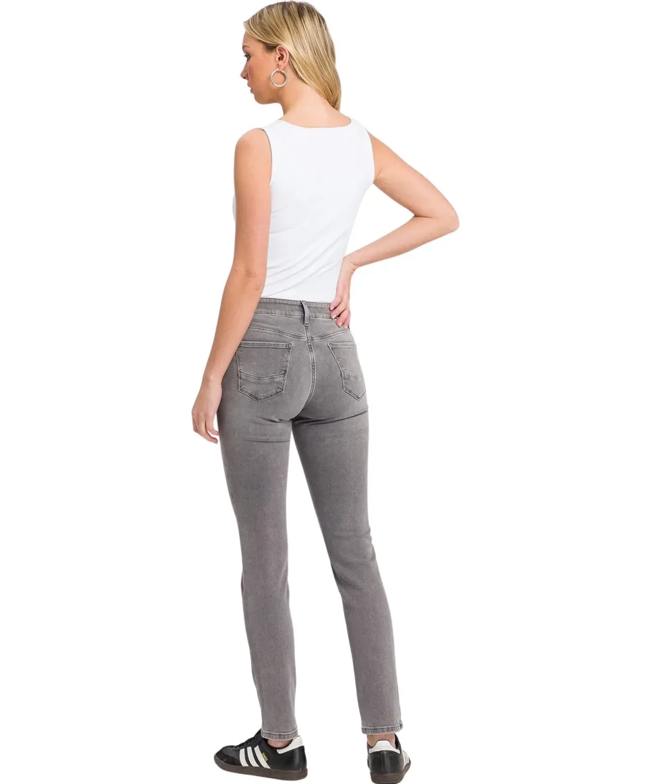 Cross Jeans Anya in Hellgrau mit hoher Taille
