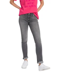 Cross Jeans Anya in verwaschenem Grau mit hohem Bund