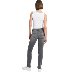 Cross Jeans Anya in verwaschenem Grau mit hohem Bund