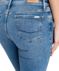 Cross Jeans Anya mit hohem Bund in Mittelblau