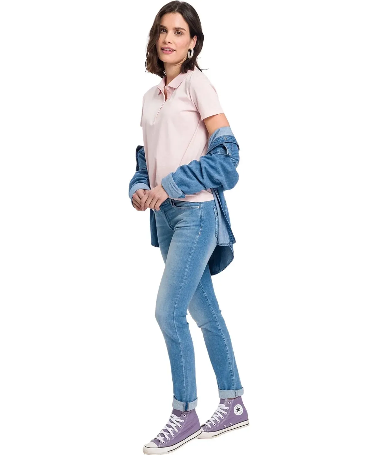 Cross Jeans Anya mit Slim-Fit in hellblauer Waschung
