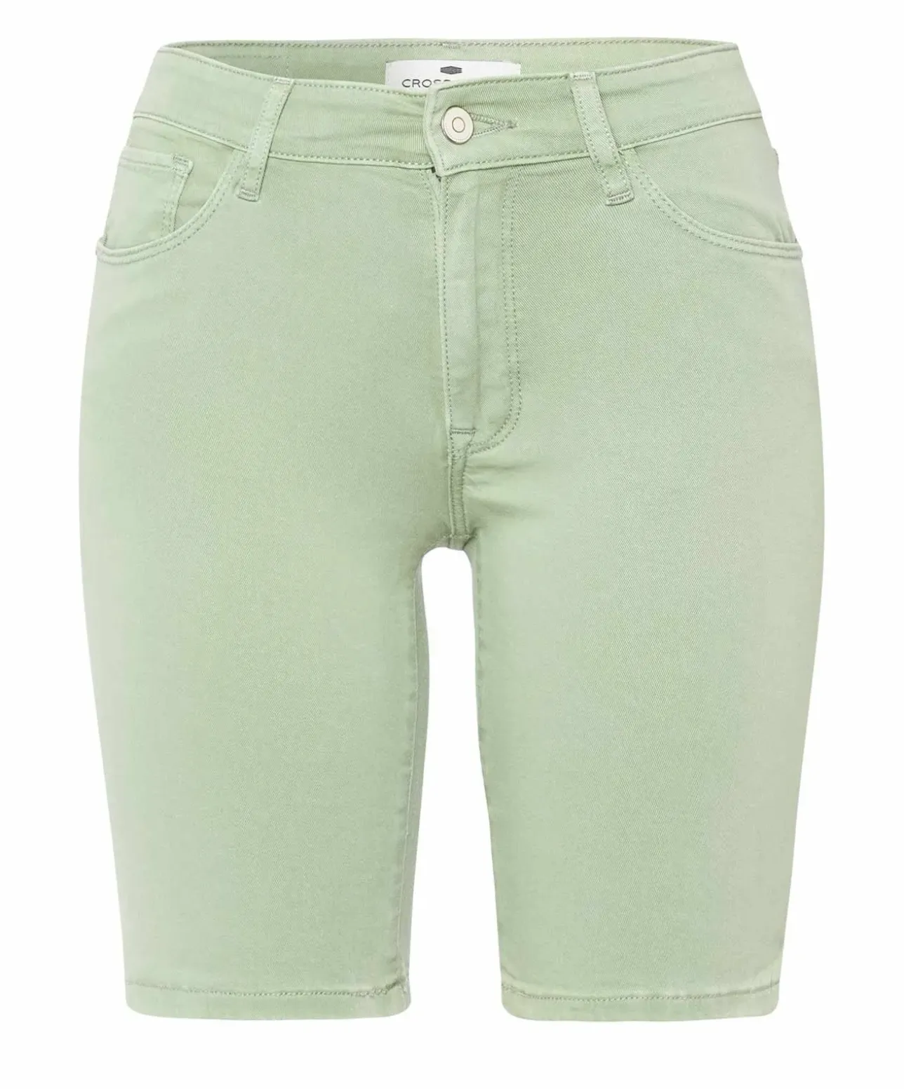 Cross Jeans Anya Short mit hohem Bund in Grün