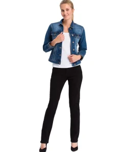 Cross Jeans Damen Rose in reinem Schwarz