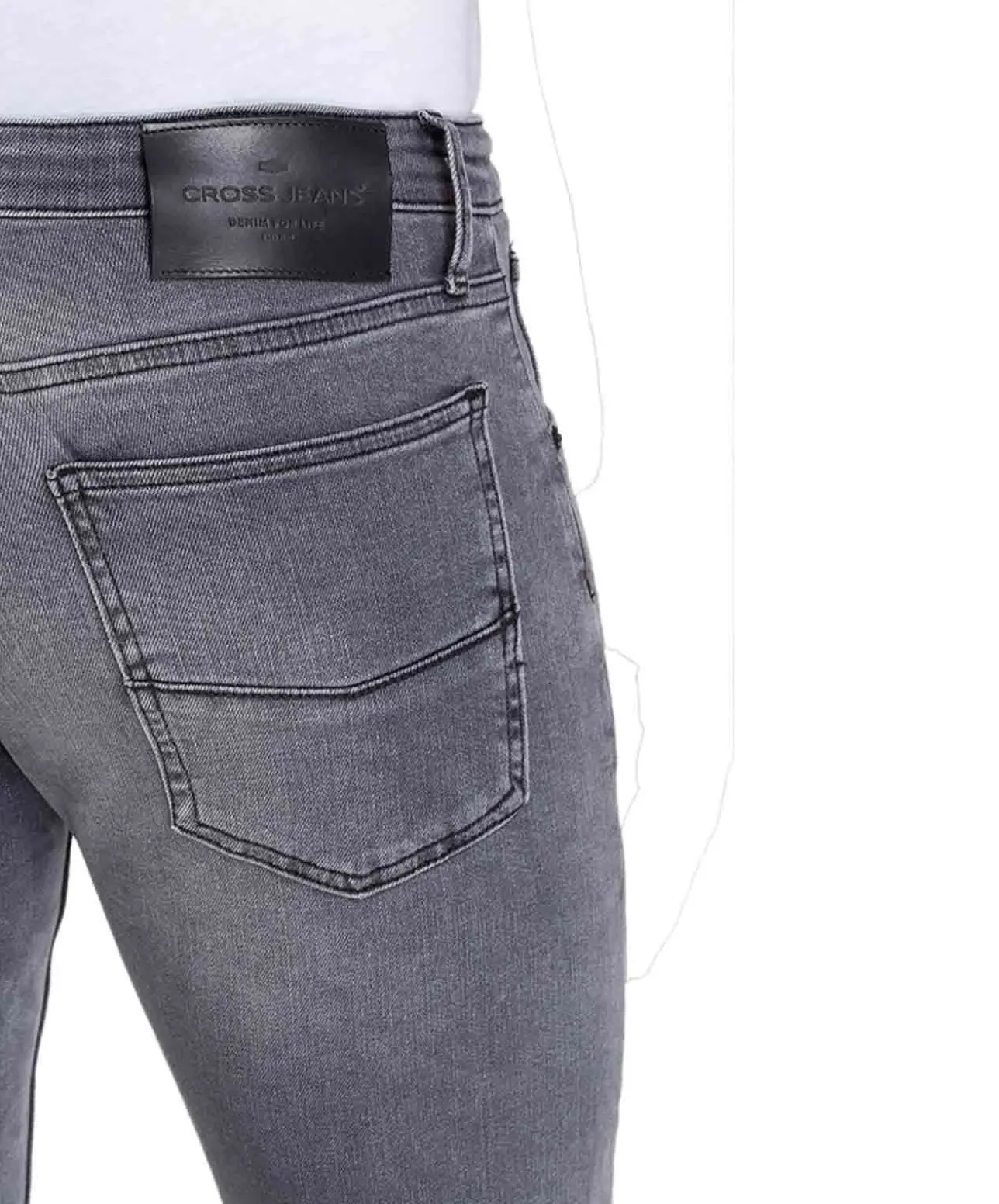 Cross Jeans Damien - graue Slim Straight fit Jeans