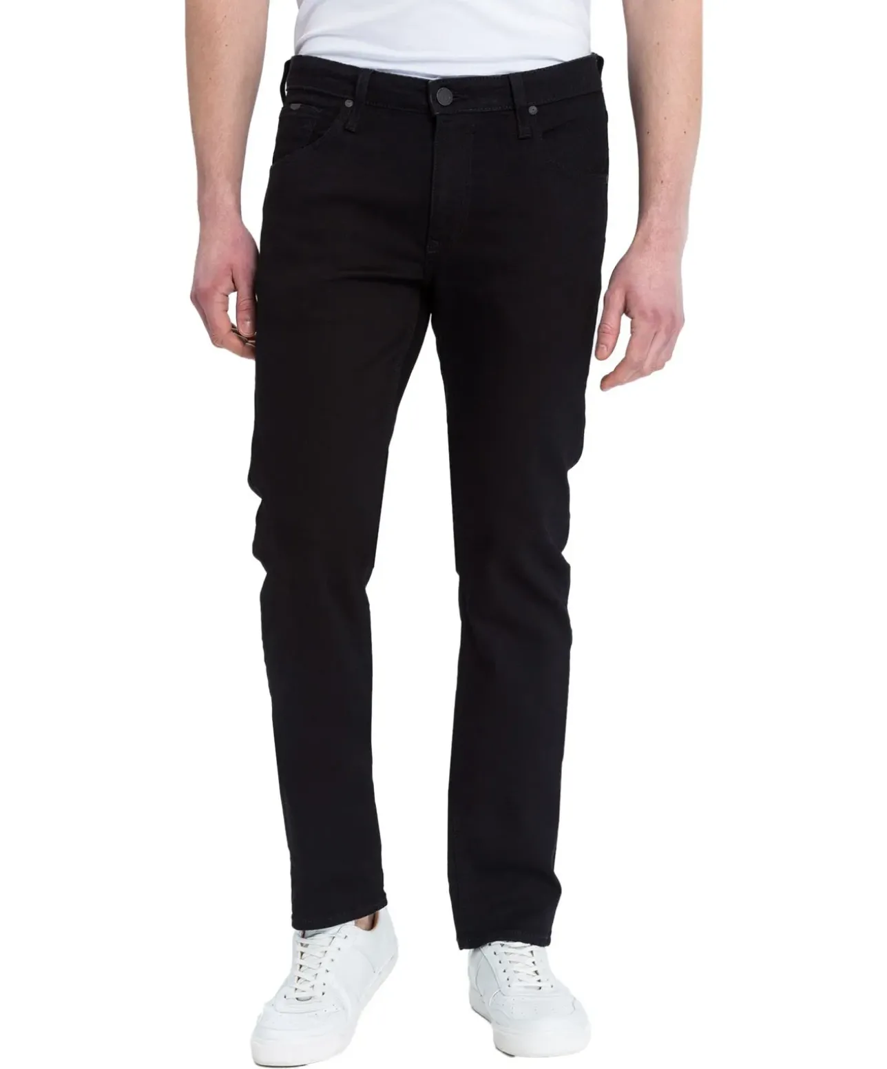 Cross Jeans Damien - Schwarze Jeans im Slim Straight Fit
