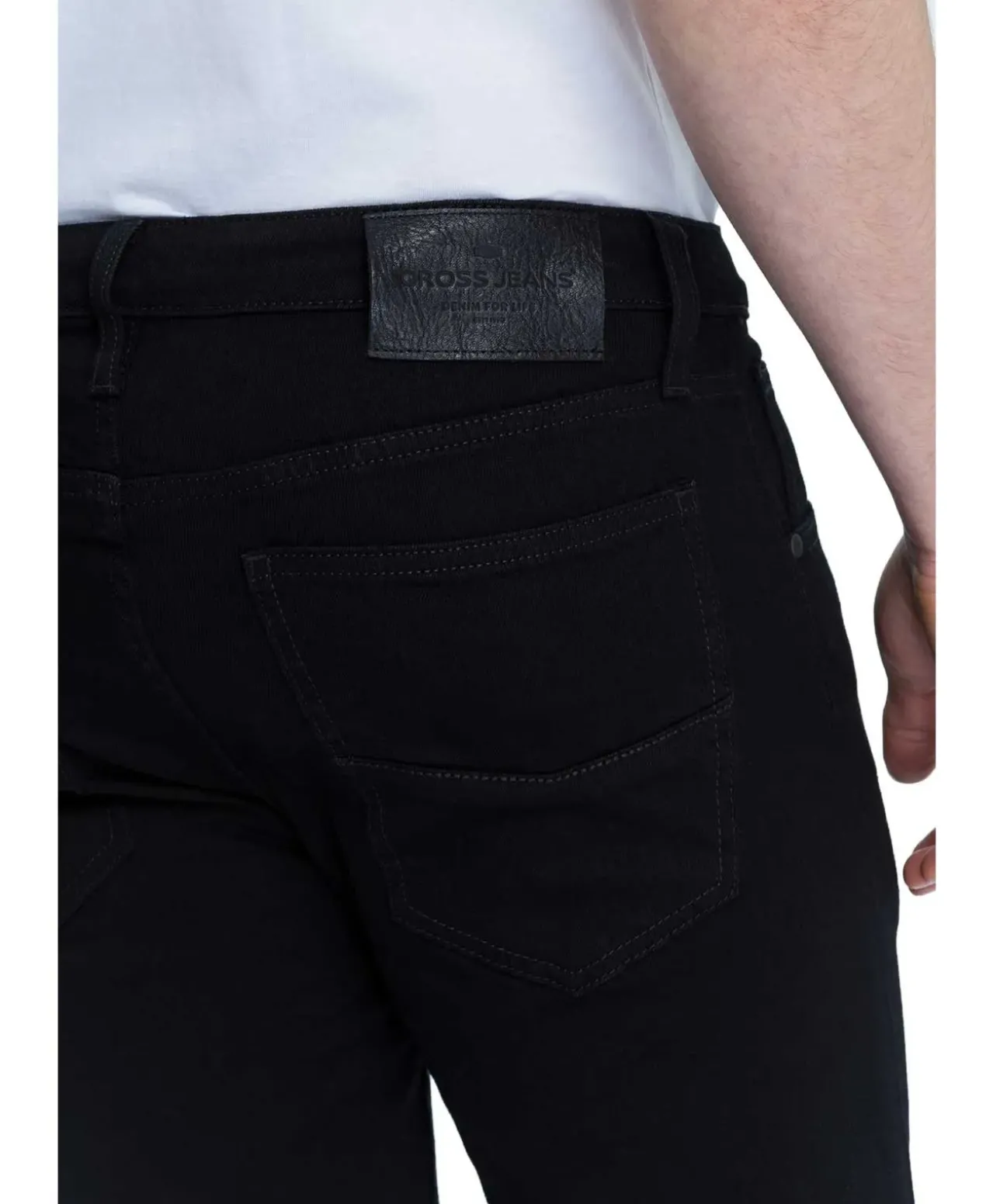 Cross Jeans Damien - Schwarze Jeans im Slim Straight Fit