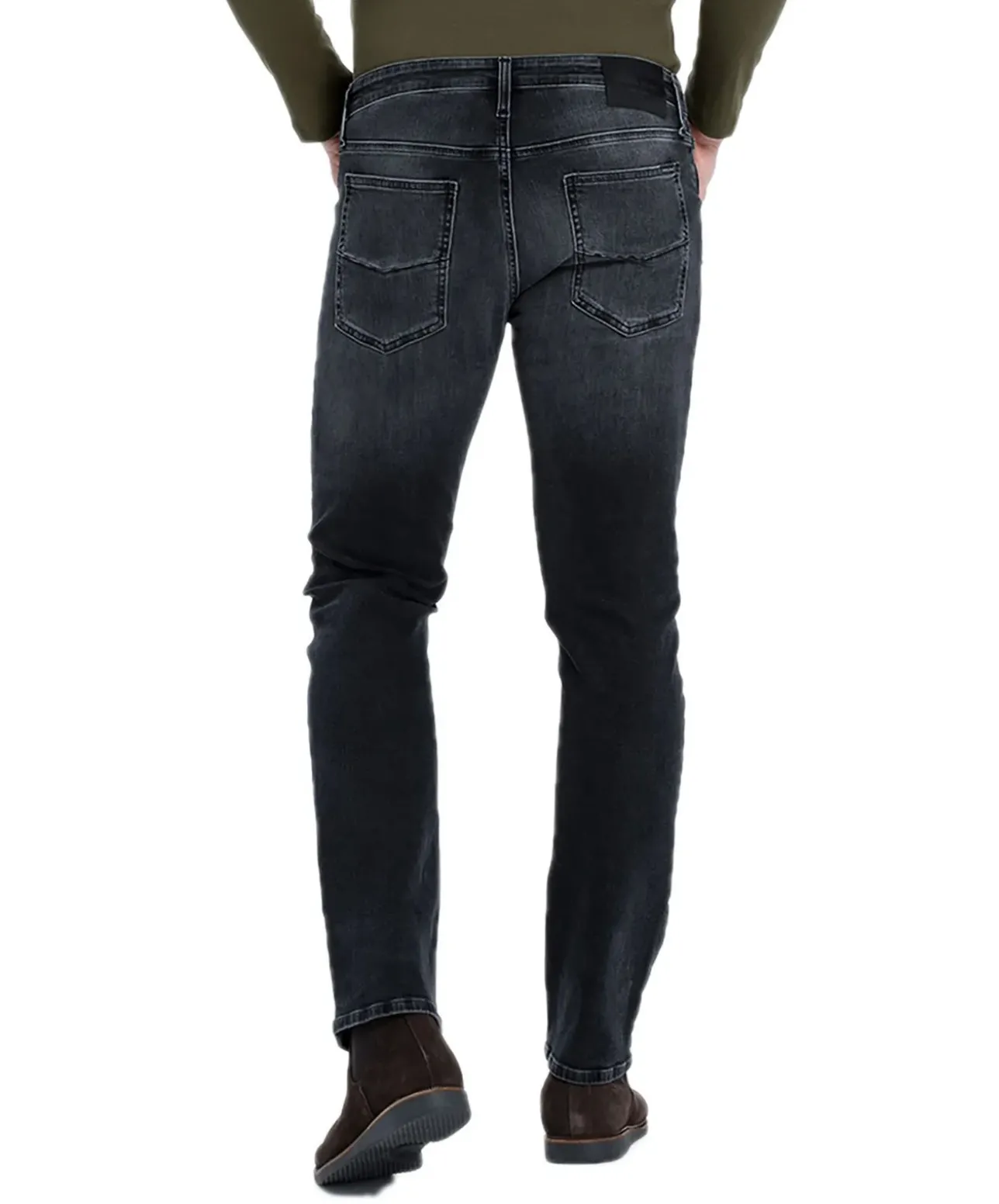 Cross Jeans Damien mit Slim Fit in Schwarzer Used-Optik