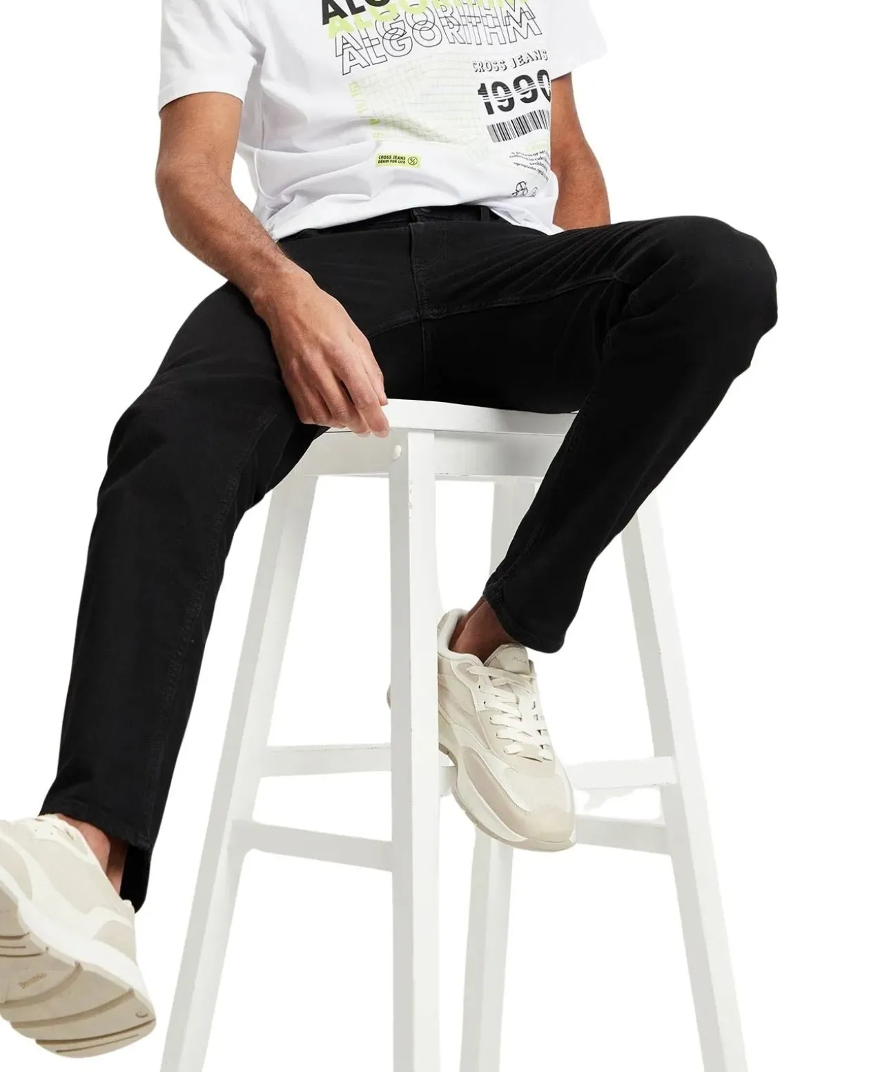 Cross Jeans Damien Slim fit in Schwarz