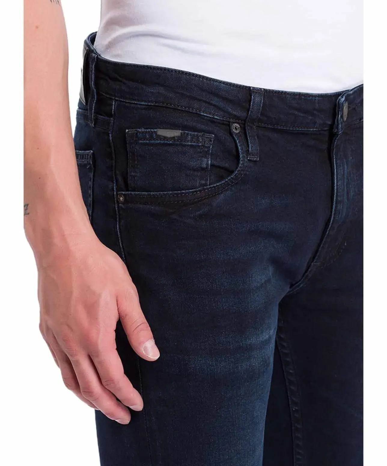 Cross Jeans Damien Slim Jeans in Blue Black Waschung