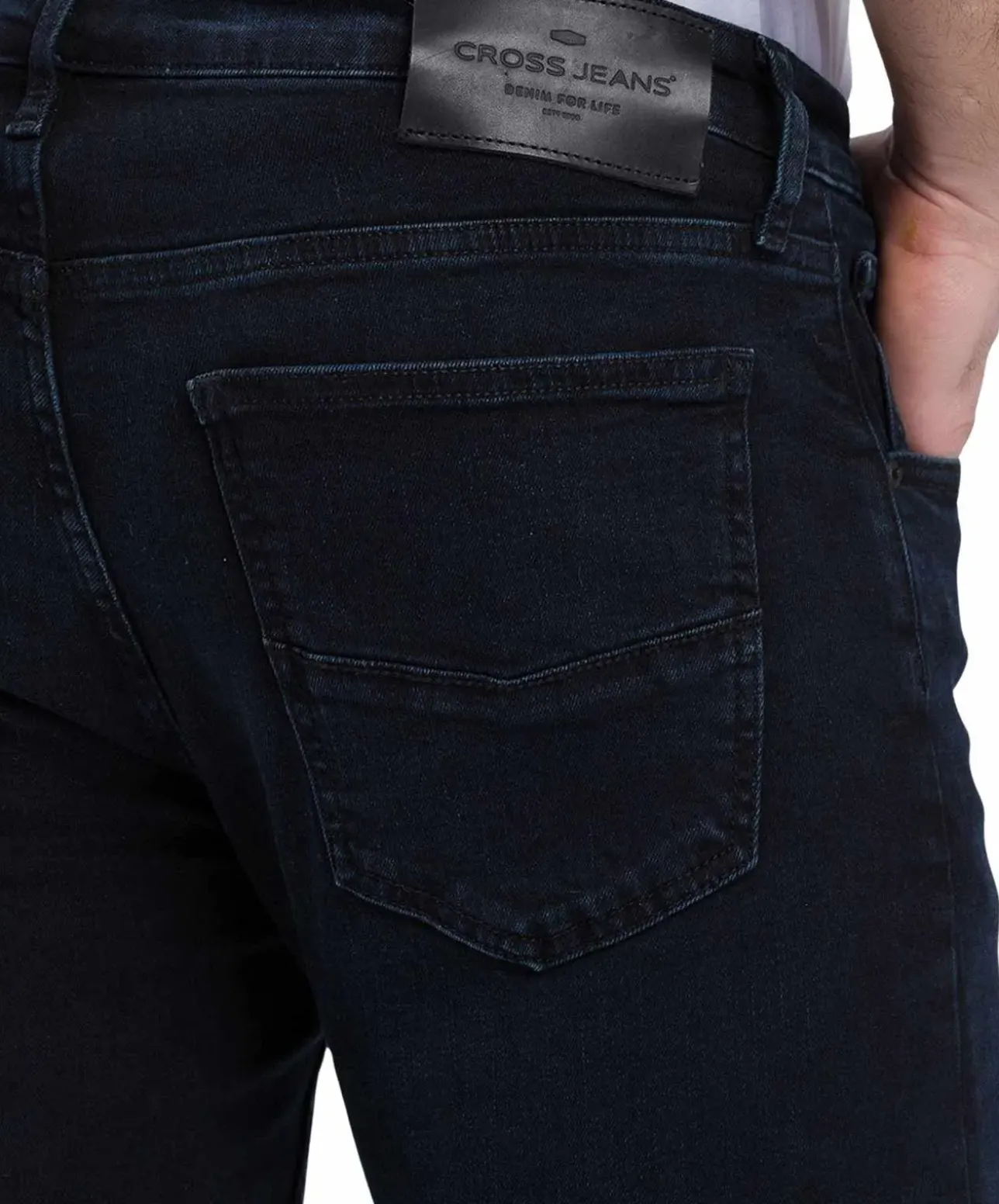 Cross Jeans Damien Slim Jeans in Blue Black Waschung