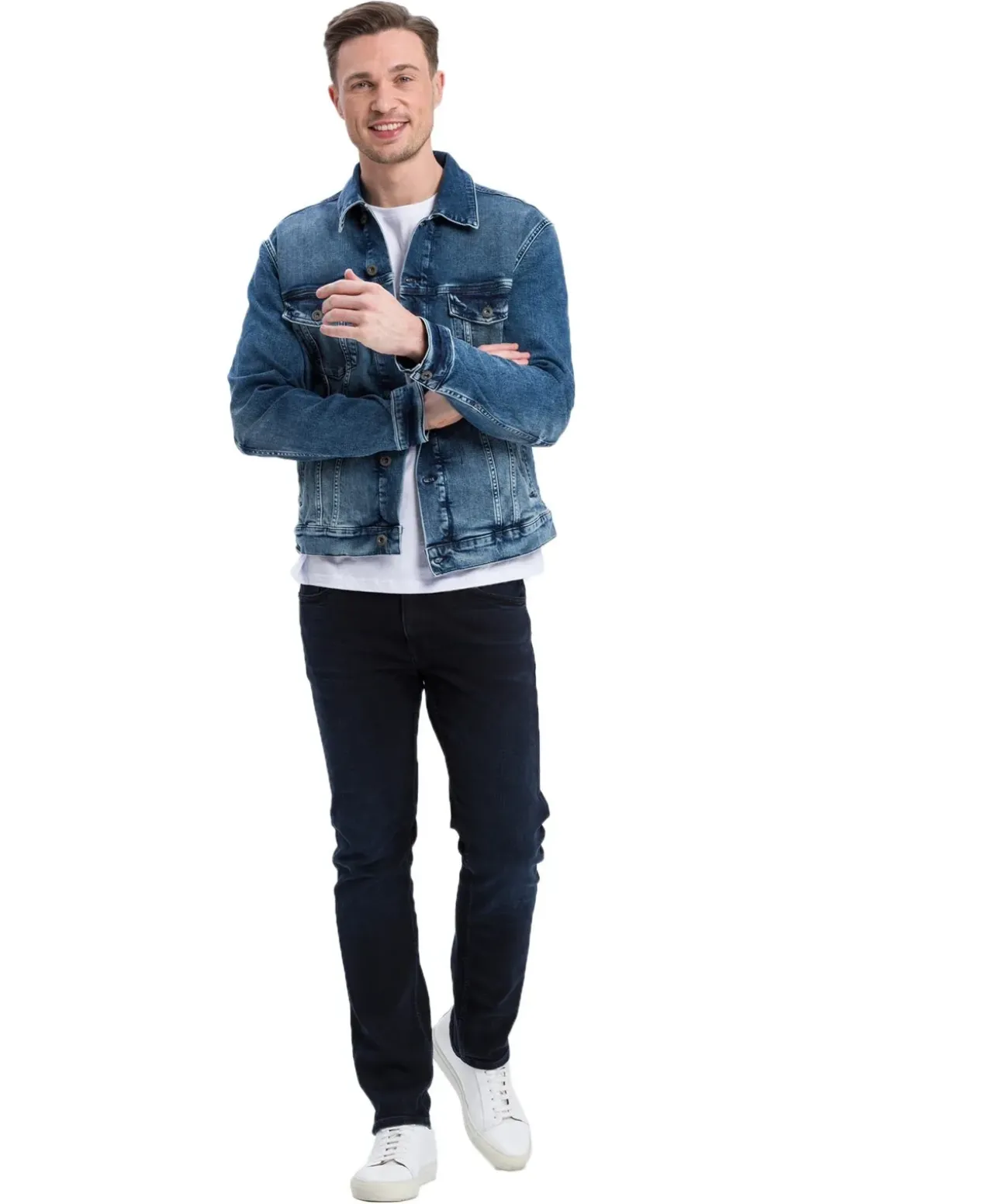 Cross Jeans Damien Slim Jeans in Blue Black Waschung