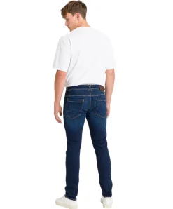Cross Jeans Jimi im Slim Fit aus mittelblauem Sweat Denim