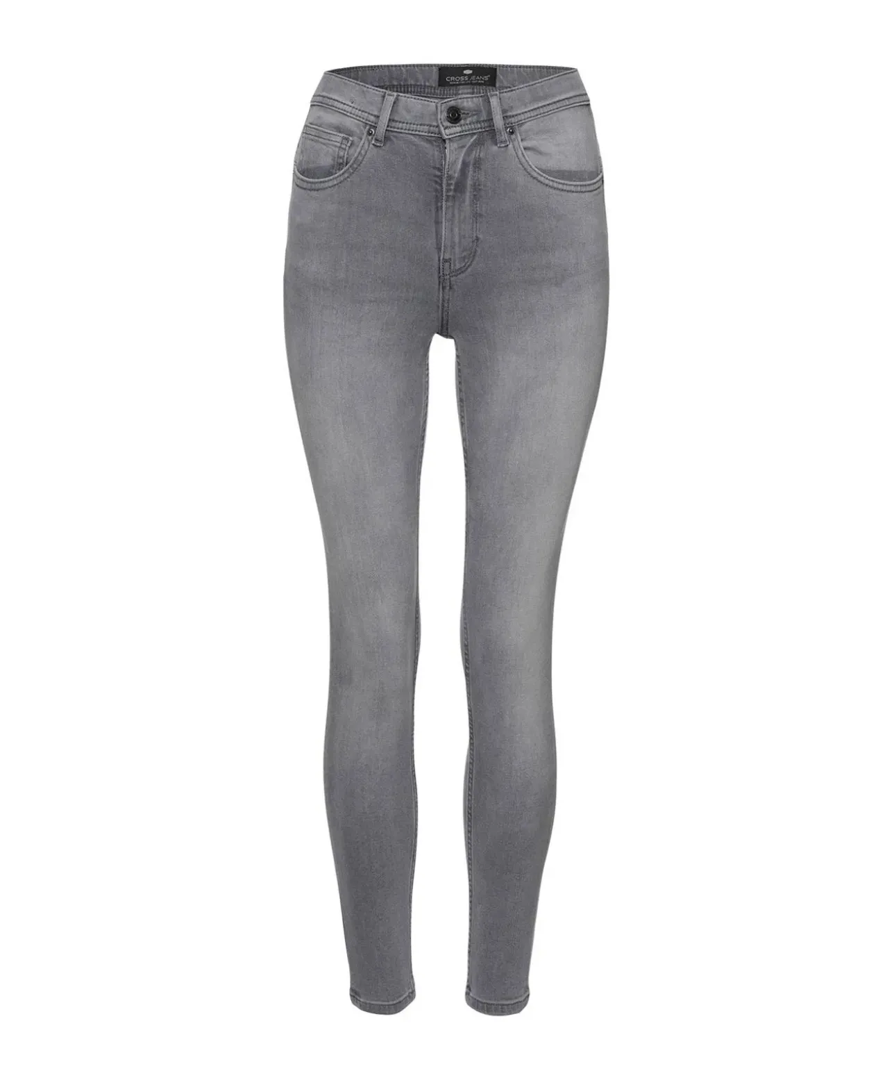 CROSS Jeans Judy in grau mit Skinny Fit und hohem Bund