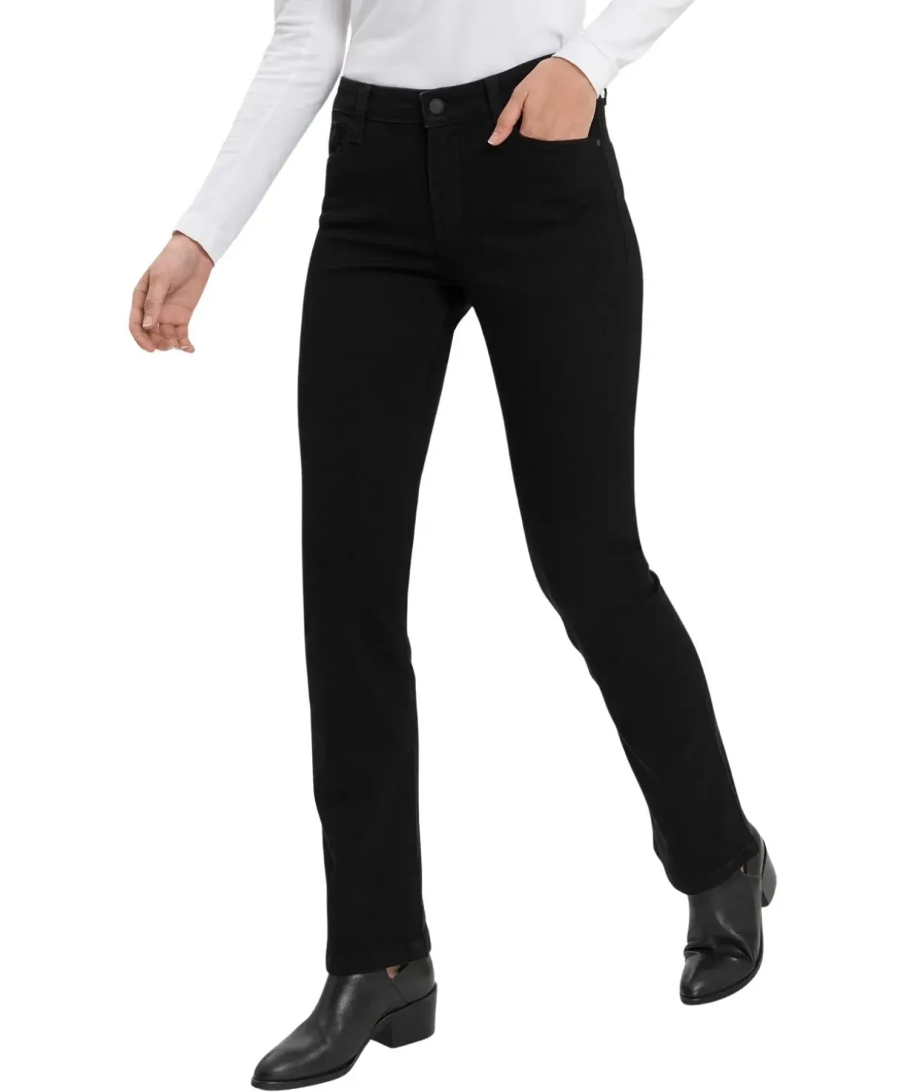 Cross Jeans Lauren - Schwarze Jeans mit angesagtem Bootcut