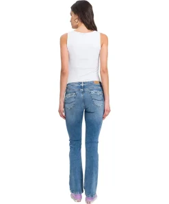 Cross Jeans Lauren mit Bootcut mit High Waist in Hellblau