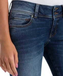 Cross Jeans Regular Fit Loie in Dark Blue mit Doppelknopf