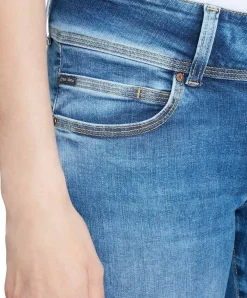 Cross Jeans Regular Fit Loie in blau mit Doppelknopf