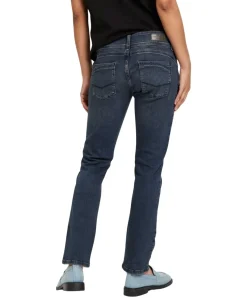 Cross Jeans Regular Fit Loie in Blue Black mit Doppelknopf