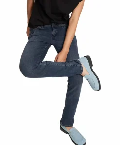 Cross Jeans Regular Fit Loie in Blue Black mit Doppelknopf