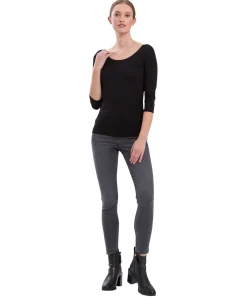 Cross Jeans Skinny Fit Judy in Dunkelgrau mit High Waist