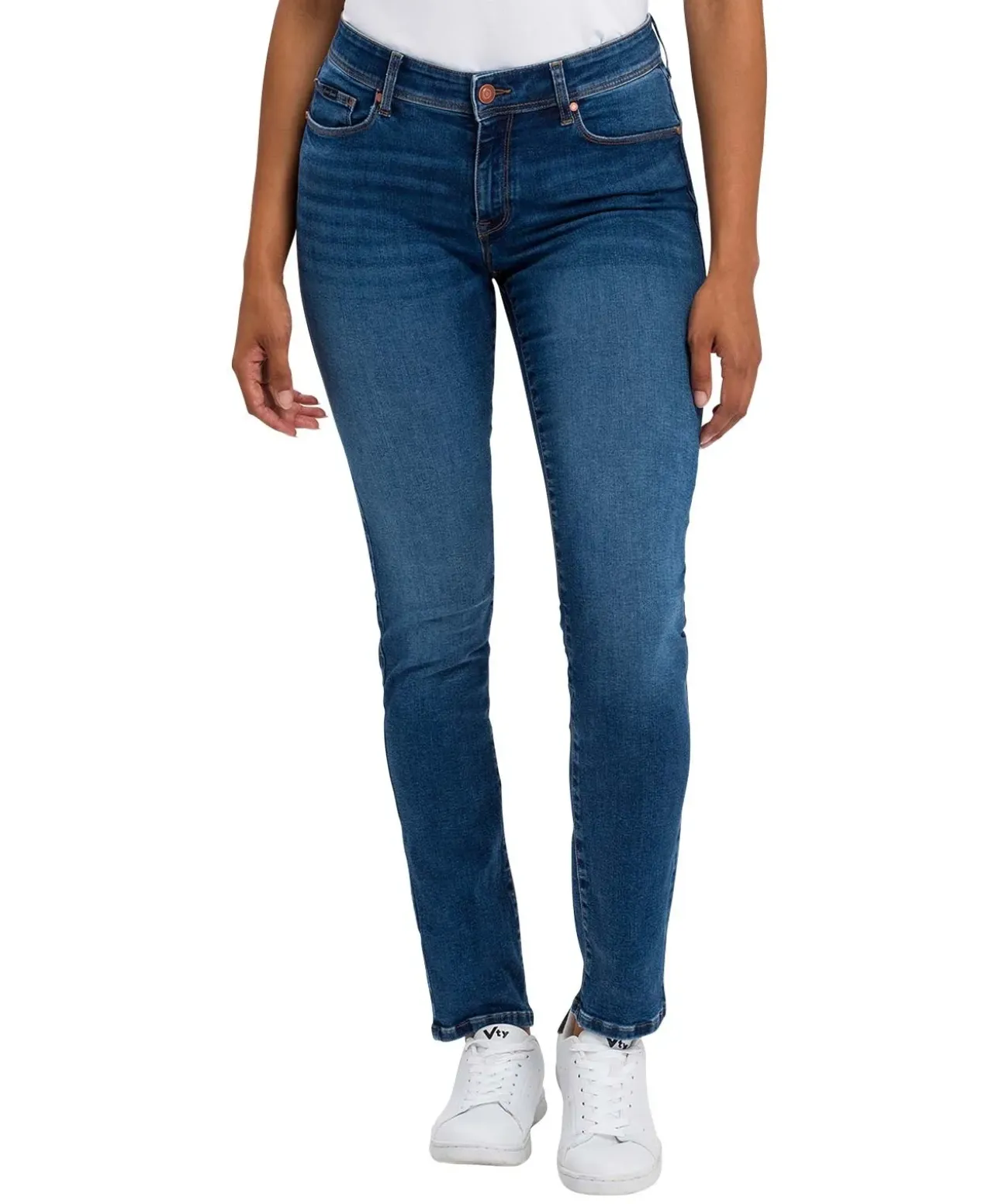 Cross Jeans Slim fit Anya aus blauem Organic Cotton