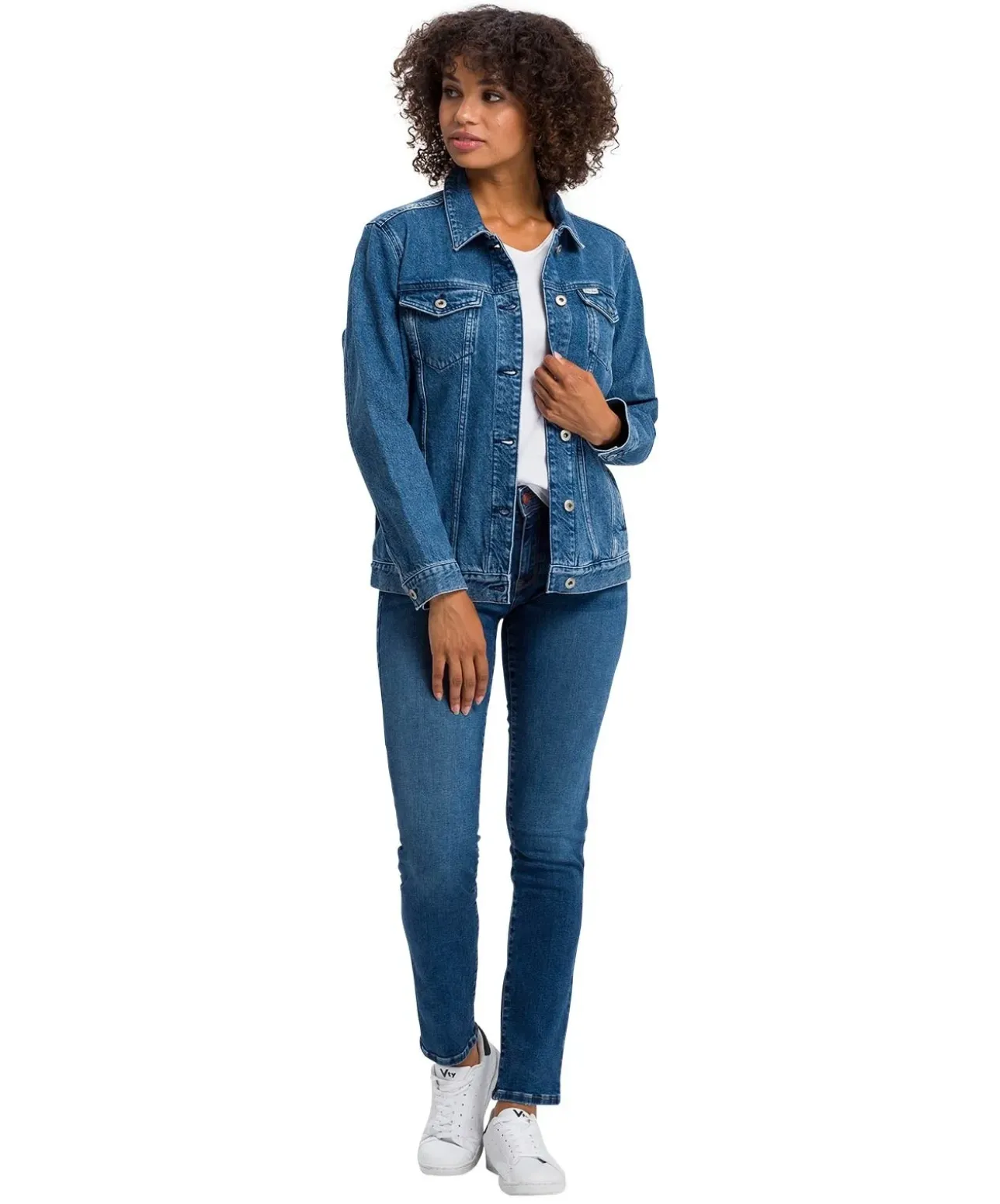 Cross Jeans Slim fit Anya aus blauem Organic Cotton