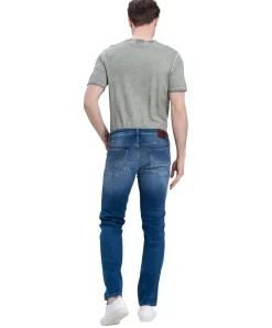 Cross Jeans Slim Fit Damien aus mittelblauem X-Treme Flex Denim
