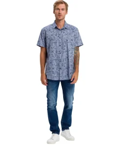Cross Jeans Slim Fit Damien in Indigo Used-Optik