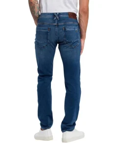 Cross Jeans Slim Fit Jimi aus mittelblauem Sweat Denim