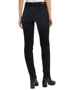 CROSS Jeans Straight Leg Rose in Blue Black Used