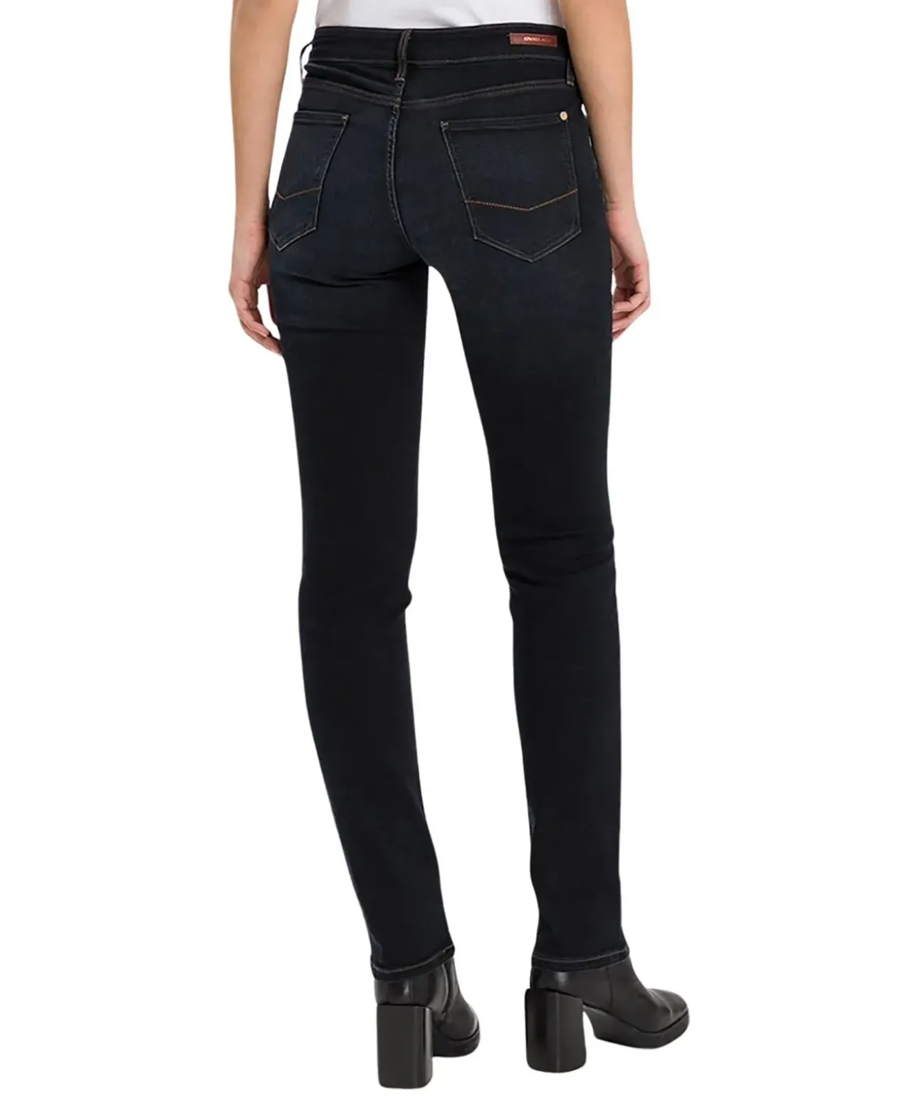 CROSS Jeans Straight Leg Rose in Blue Black Used