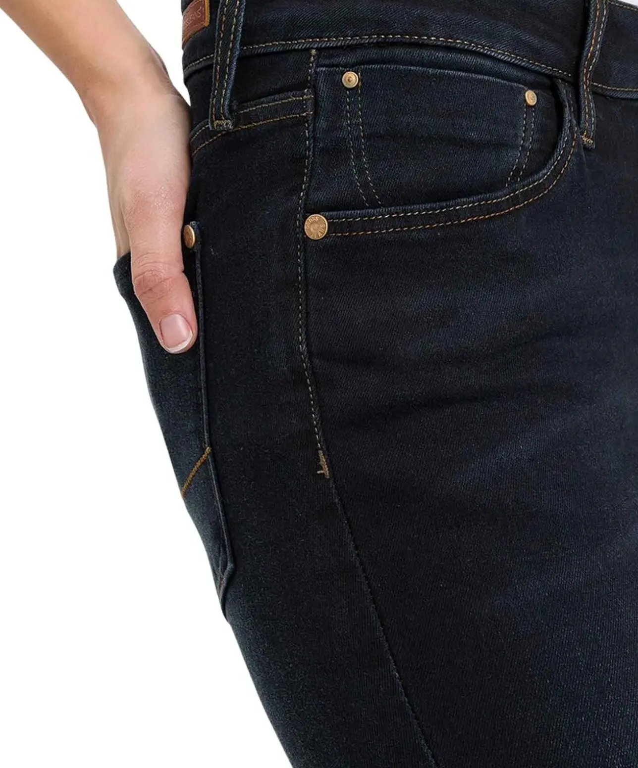 CROSS Jeans Straight Leg Rose in Blue Black Used