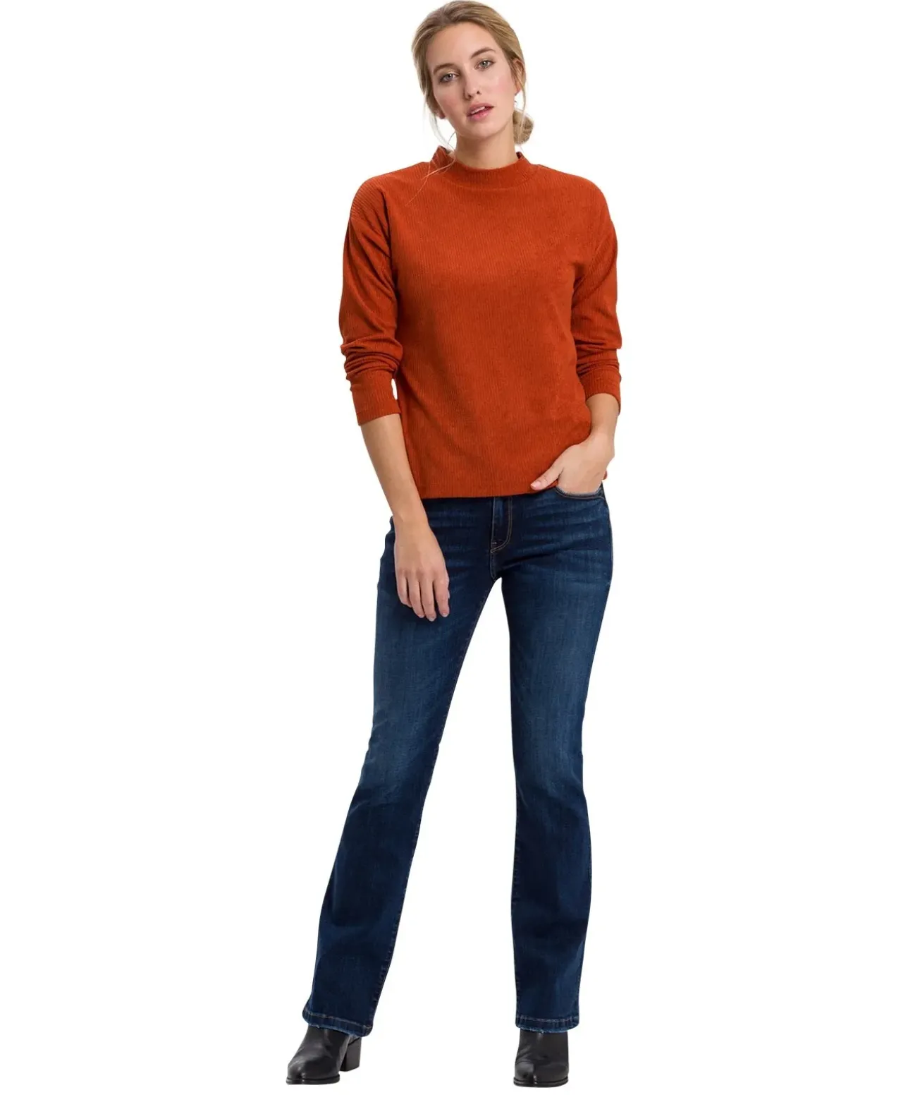 Cross Jeans-Bootcut Lauren in Deep Blue Used