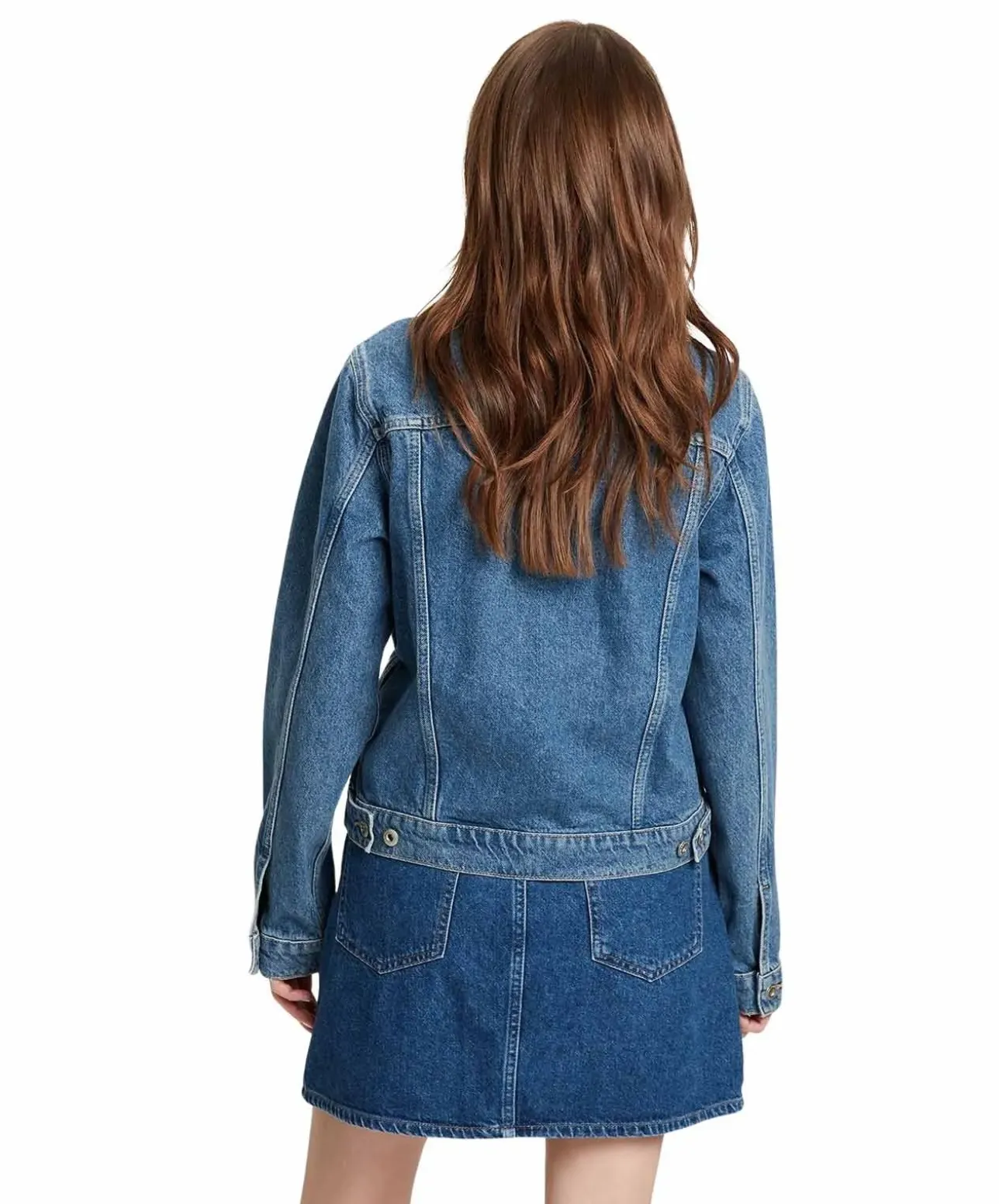 Cross Jeansjacke in Mittelblau mit recycelter Baumwolle