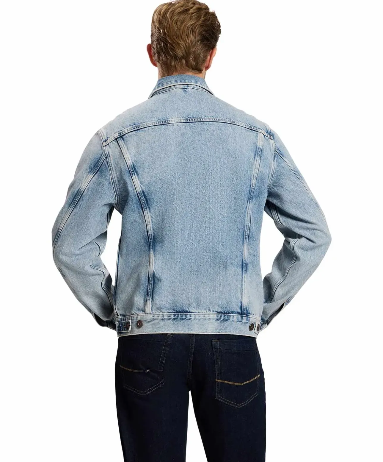 CROSS Jeansjacke mit Regular Fit in hellblauer Waschung