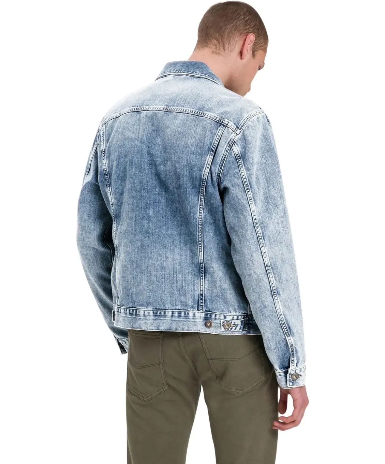 Cross Jeansjacke Regular Fit in blauer Used-Optik