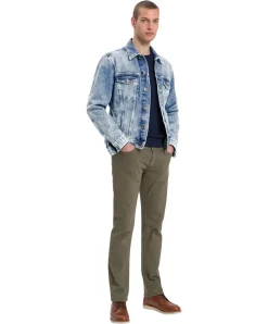 Cross Jeansjacke Regular Fit in blauer Used-Optik