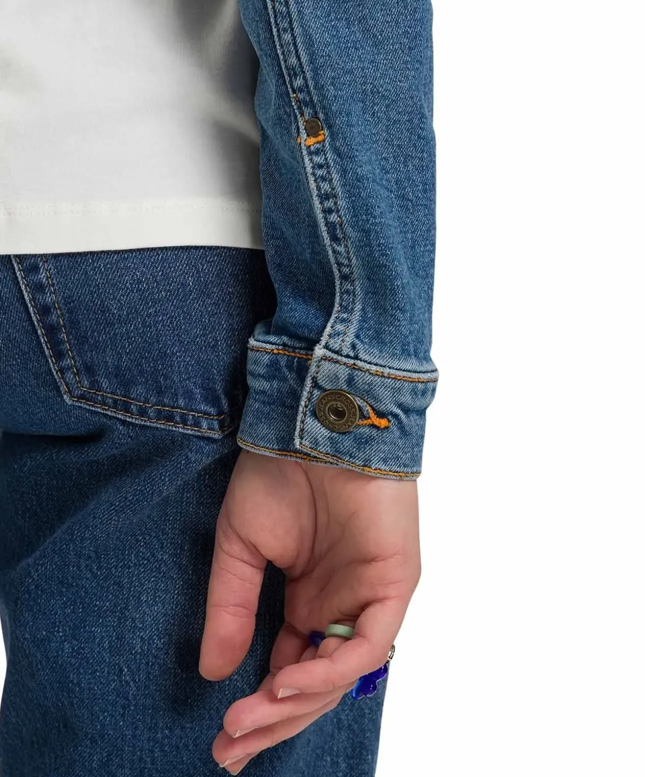 Cross Jeansjacke Slim Fit in Mittelblau