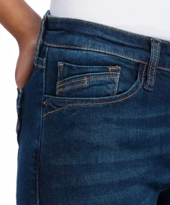 Cross Lauren - Regular-Fit Jeans mit weitem Bein
