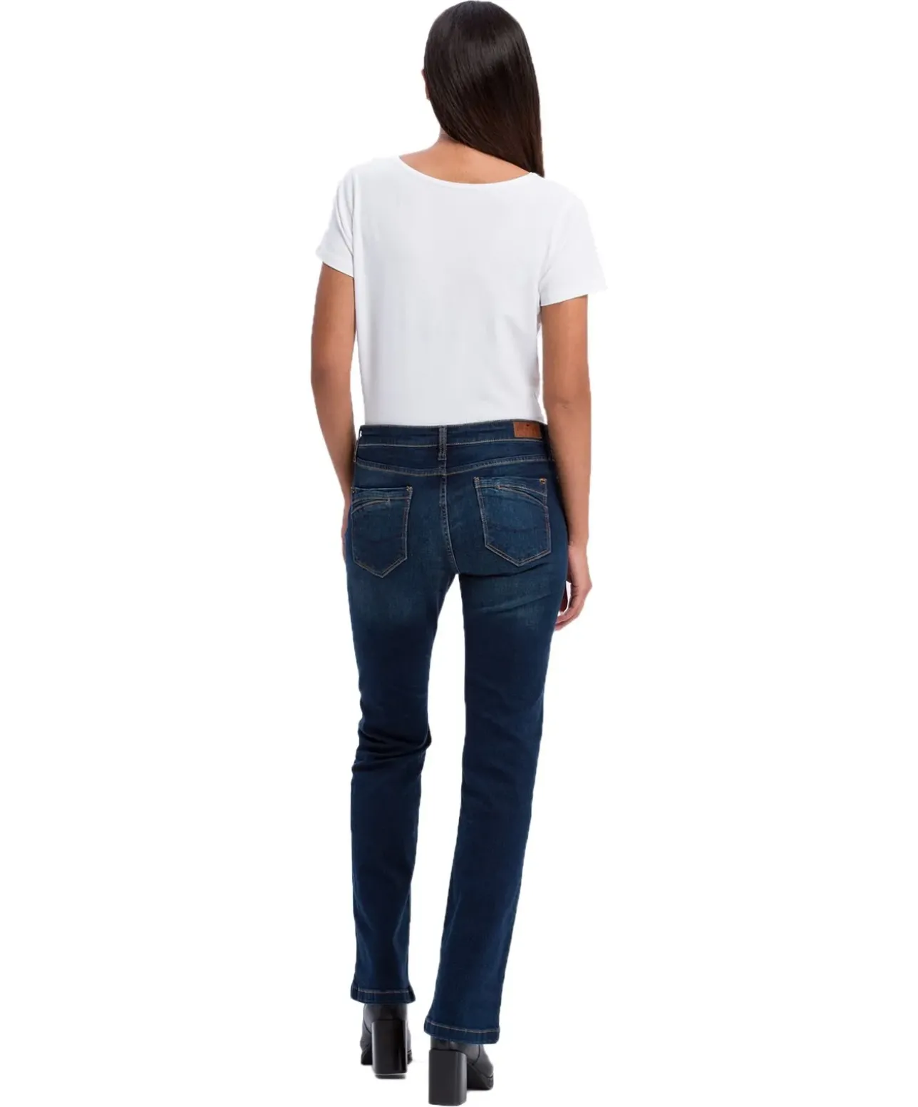 Cross Lauren - Regular-Fit Jeans mit weitem Bein