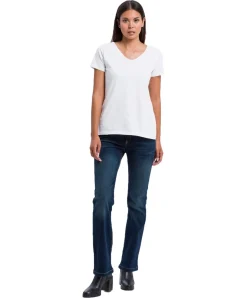 Cross Lauren - Regular-Fit Jeans mit weitem Bein