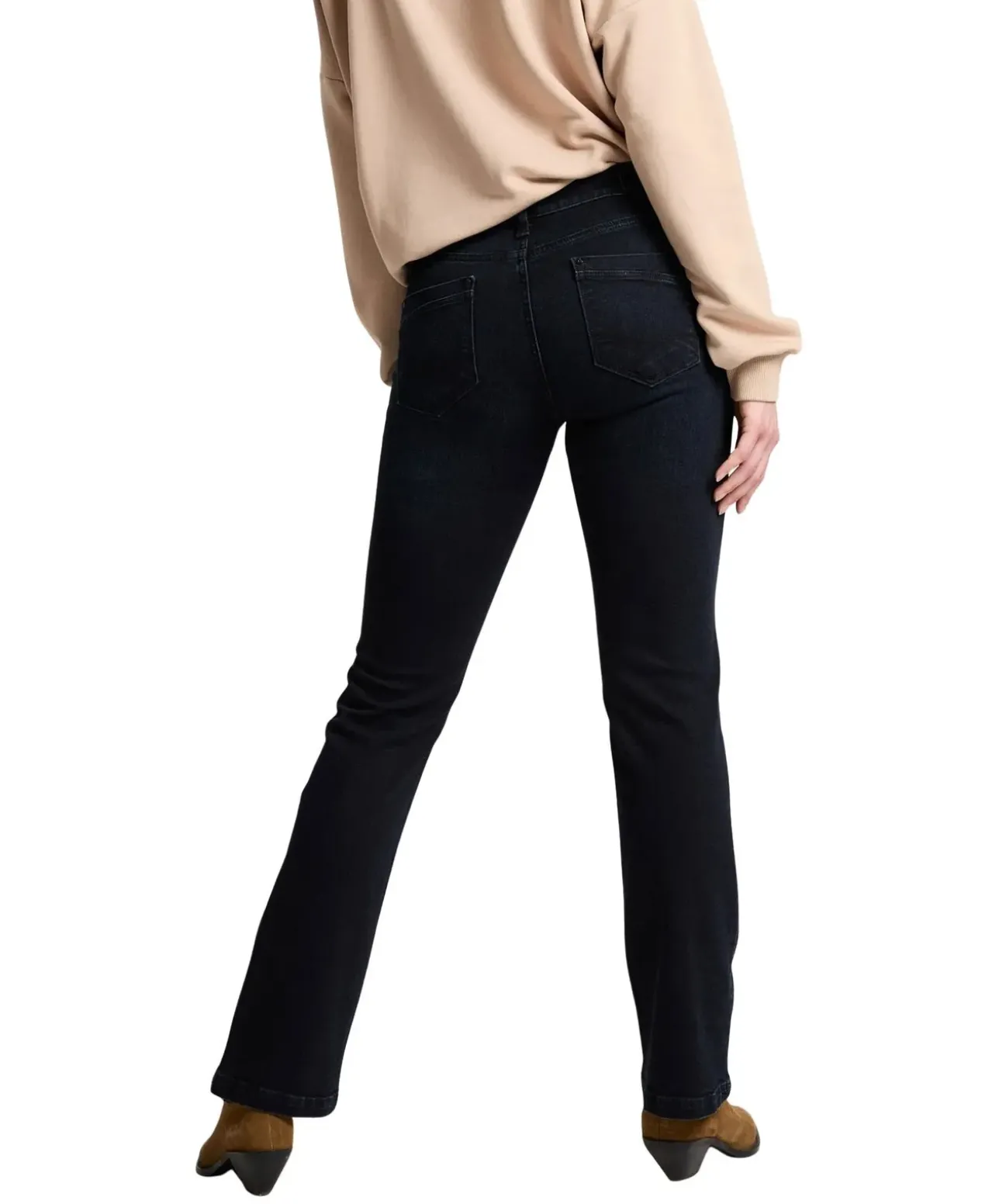 Cross Lauren Jeans in Blue Black mit ausgestelltem Bein