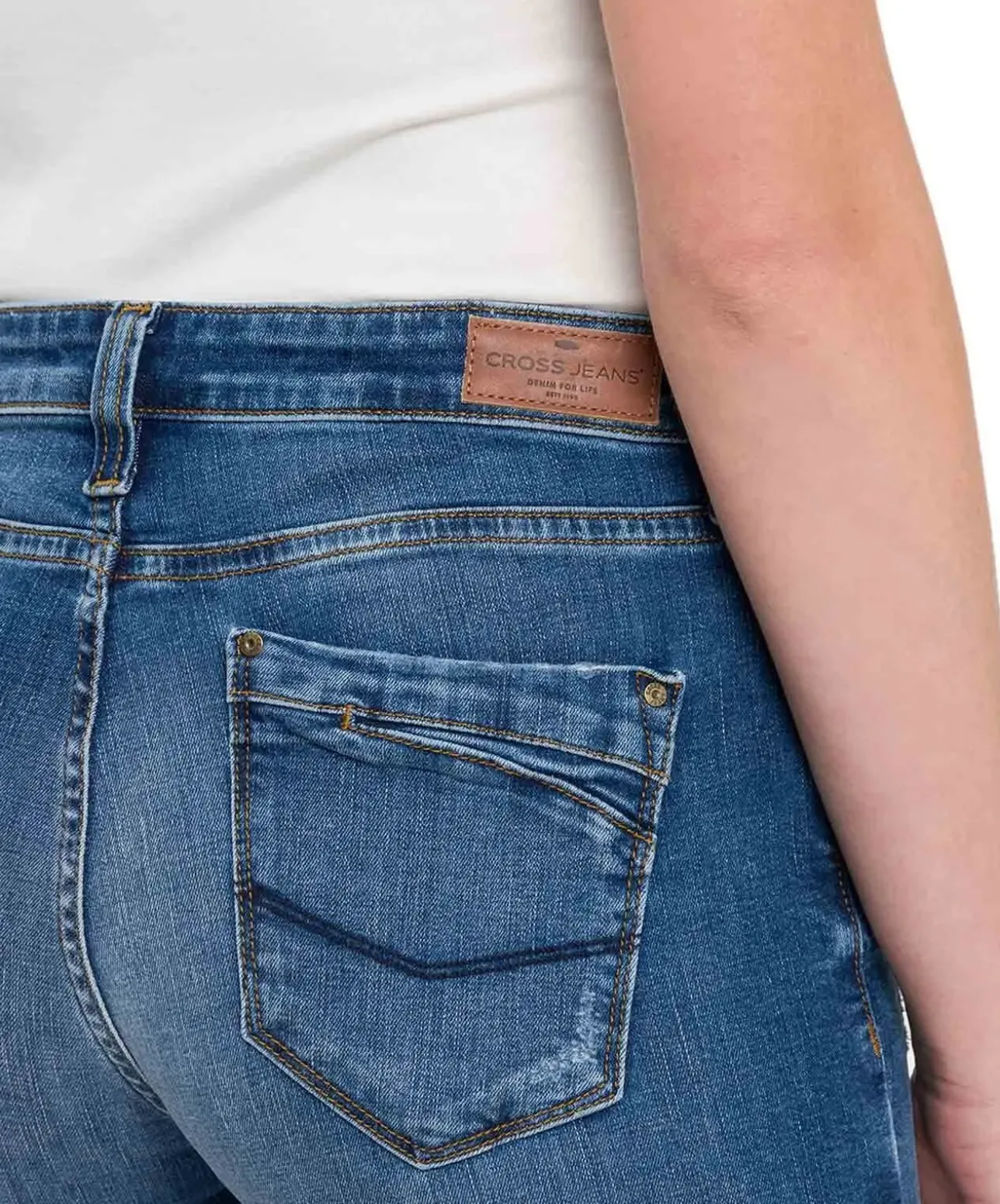 Cross Lauren Jeans-Bootcut mit erhöhter Taille