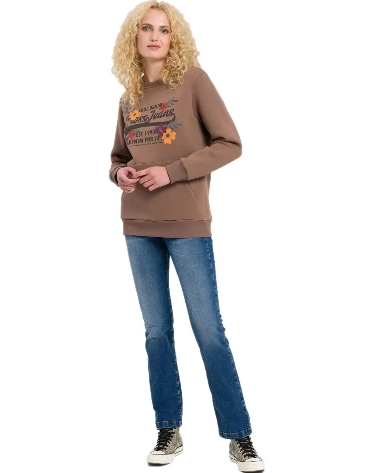 Cross Lauren Jeans-Bootcut mit erhöhter Taille